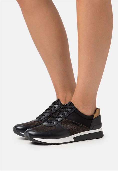 cheap michael kors black allie trainer sneakers